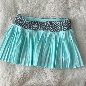 Lululemon Blue Skater Mini Skirt with Pleats